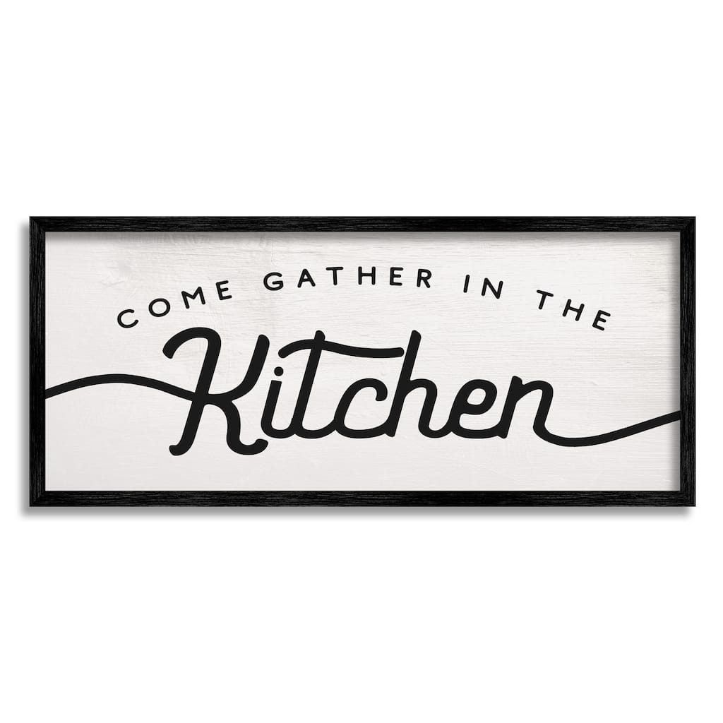Stupell Come Gather In The Kitchen Sign Family Charm Framed Wall Art
