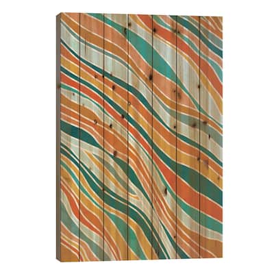 Tulum Abstract Artprint Print On Wood by Modern Tropical - Multi-Color