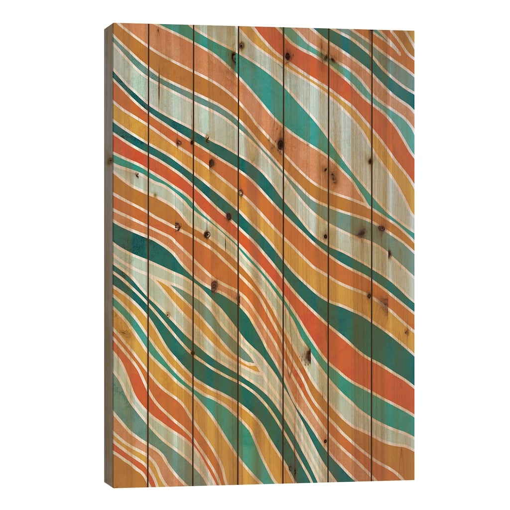 Tulum Abstract Artprint Print On Wood by Modern Tropical - Multi-Color