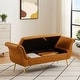 preview thumbnail 45 of 65, Armed Ottoman Bench PU Leather Bench Button Tufted Sofa Stool Bench Footrest Stoolfor Entryway, Living Room and Window
