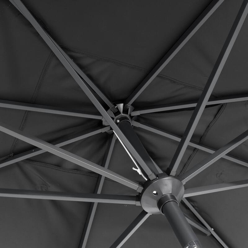 Crestlive 9 x 5 FT Crank-and-Tilt Patio Market Umbrella Outdoor Table Umbrella, Base Not Included