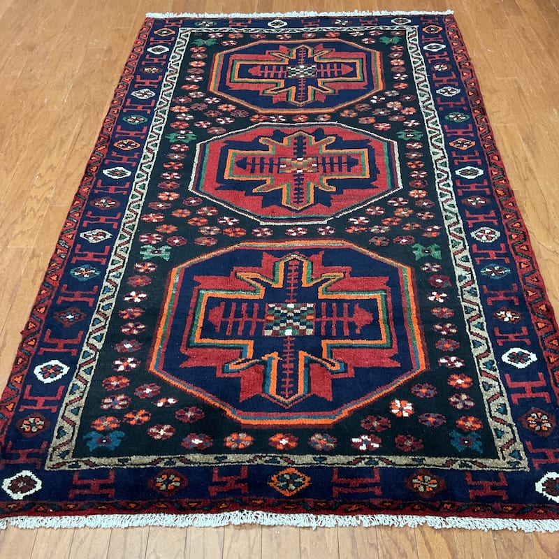 HERAT ORIENTAL Hand-knotted Tribal Hamadan Wool Rug - 4'5 x 7'2