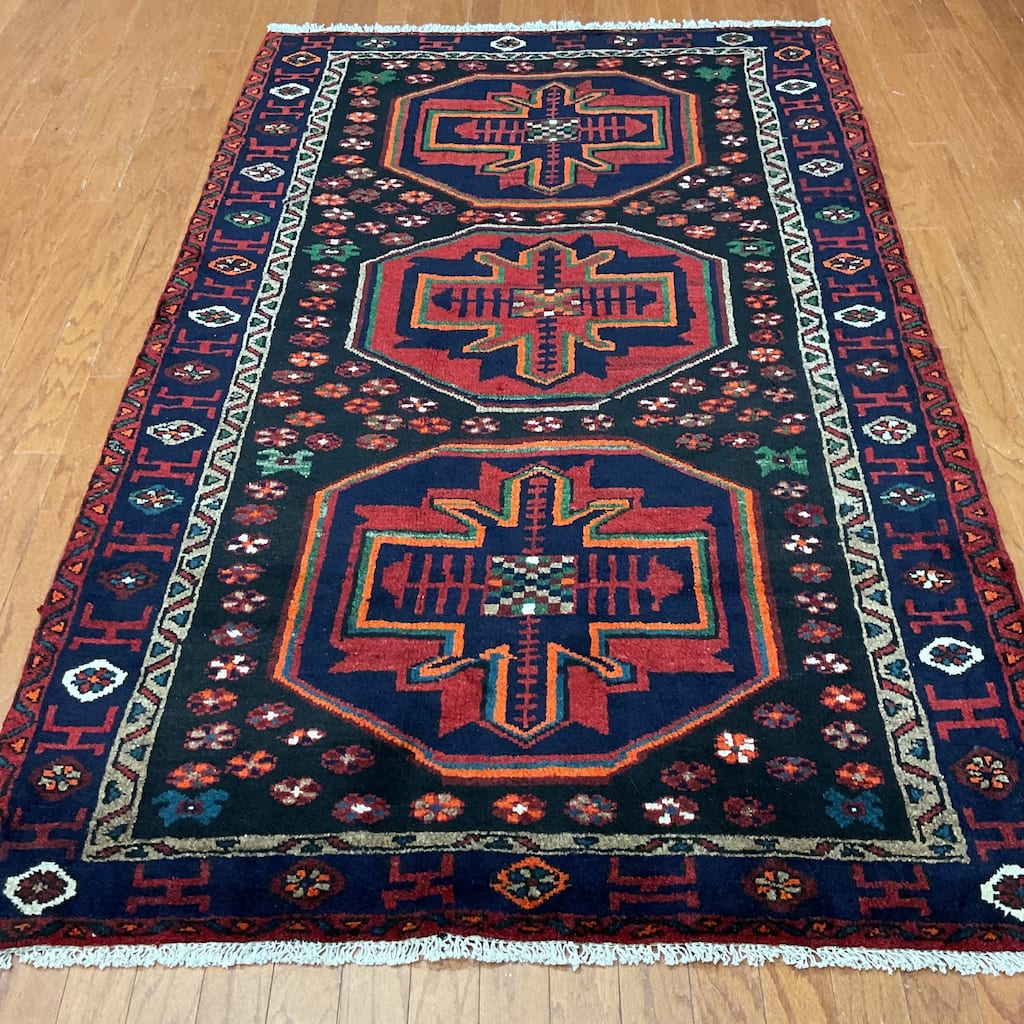 HERAT ORIENTAL Hand-knotted Tribal Hamadan Wool Rug - 4'5 x 7'2