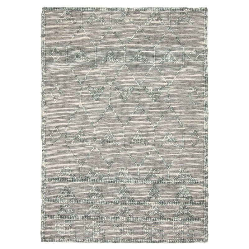 ECARPETGALLERY Braid weave Sienna Teal Wool Rug - 5'2 x 7'5 - Teal - 5'2 x 7'5