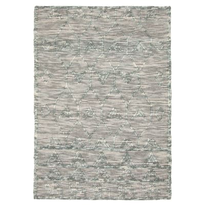 ECARPETGALLERY Braid weave Sienna Teal Wool Rug - 5'2 x 7'5