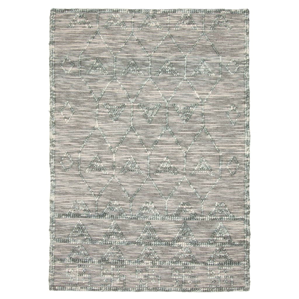 ECARPETGALLERY Braid weave Sienna Teal Wool Rug - 5'2 x 7'5