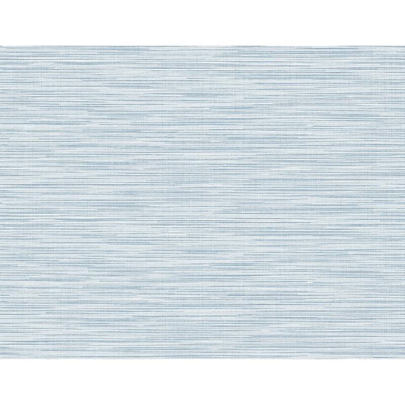 Seabrook Designs Lillian August Reef Stringcloth Unpasted Wallpaper - 27 in. W x 27 ft. L - Blue Frost