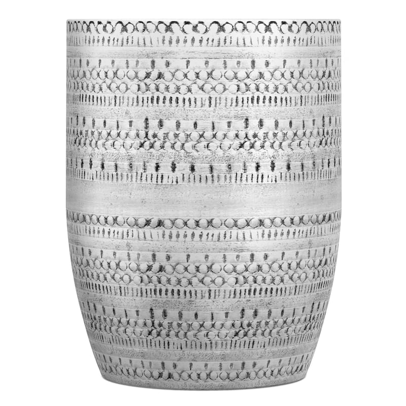 WYNDENHALL Jean 15" Wide Tribal Pattern Metal Accent Table & Assembled - 15"w x 15" d x 20" h