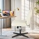 preview thumbnail 42 of 66, Desk Chairs. Cross Legged Office Task Armless Wide Vanity Makeup Chair Computer Chairs for Home Office