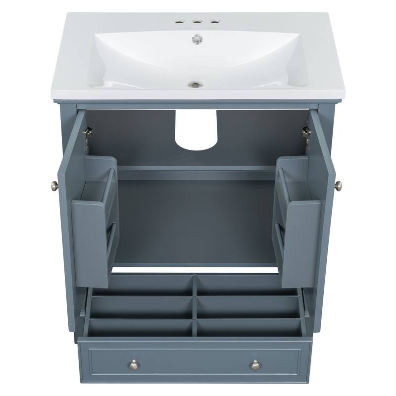 30" Bathroom Vanity with Sink Combo Multi-functional Bathroom Cabinet with Doors and Drawer