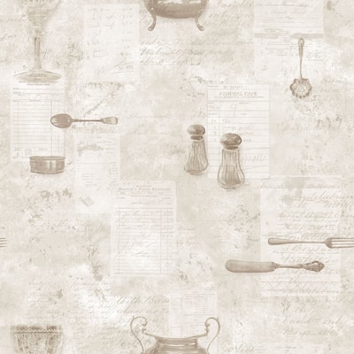 Galerie Wallcoverings Kitchen Restaurant Text Vinyl on Non-woven Matte Wallpaper Roll