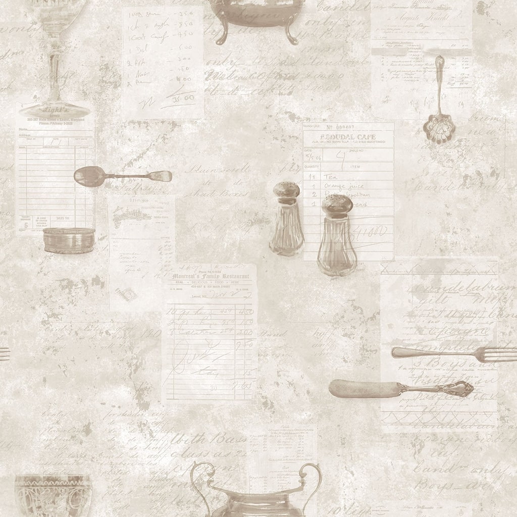 Galerie Wallcoverings Kitchen Restaurant Text Vinyl on Non-woven Matte Wallpaper Roll