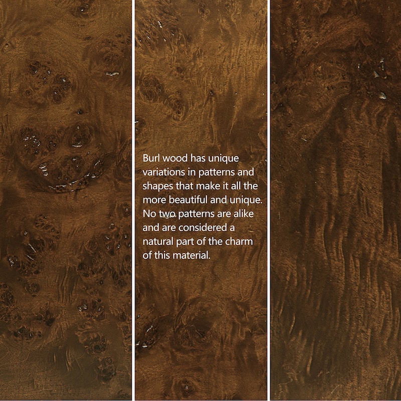 Nebula 22" Burl Wood Round Pillar Accent Side Table