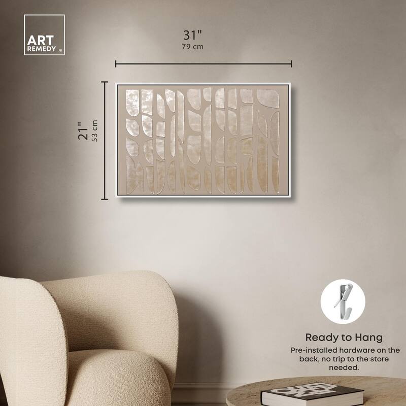 Textured Tiles Canvas by Art Remedy