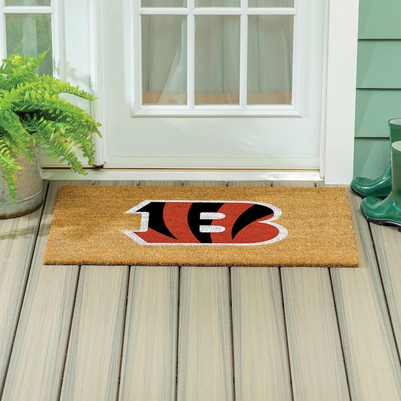 Cincinnati Bengals Full Color Indoor/Outdoor Coir Mat - 36" x 24"