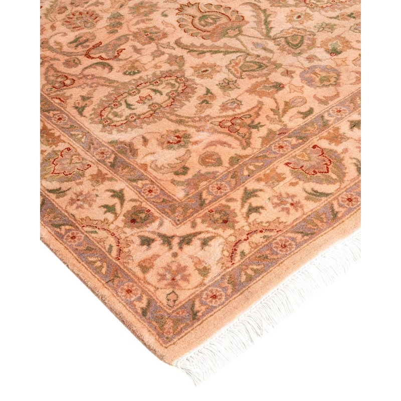 Overton Hand Knotted Wool Vintage Inspired Modern Contemporary Overdyed Beige Area Rug - 3' 1" x 5' 5"