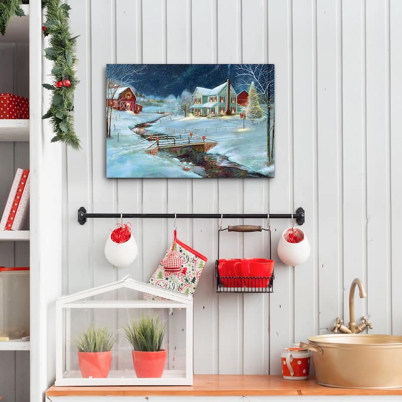 Christmas on the Farm-Premium Gallery Wrapped Canvas - Ready to Hang