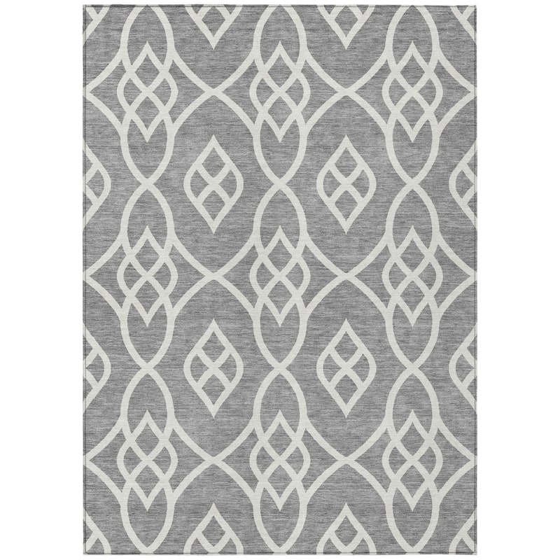 HomeRoots Trellis Transitional Rectangle Outdoor Rug