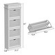 preview thumbnail 10 of 8, 61"Tall 4 Drawer Shoe Cabinet Space Saving(White&Oak)