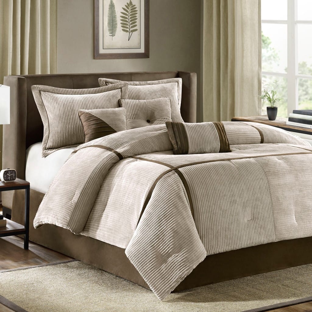 GDF Studio - Dallas 7-Piece Micro Corduroy Comforter Set
