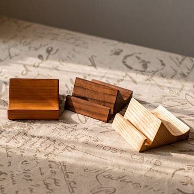 RusticReach Solid Wood Cellphone Stand Desktop Stand