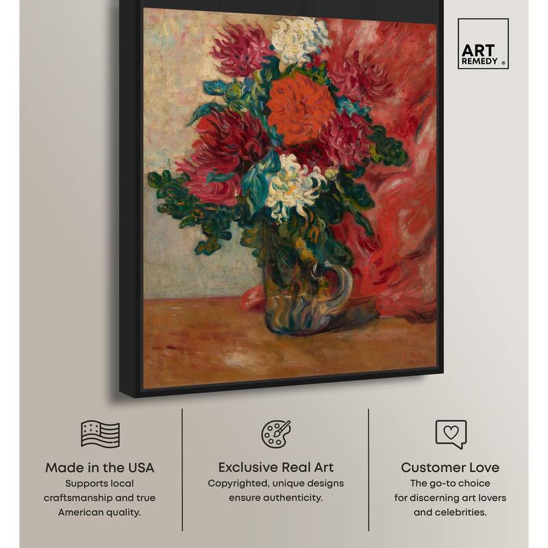 Valtat Dahlias Canvas by Art Remedy