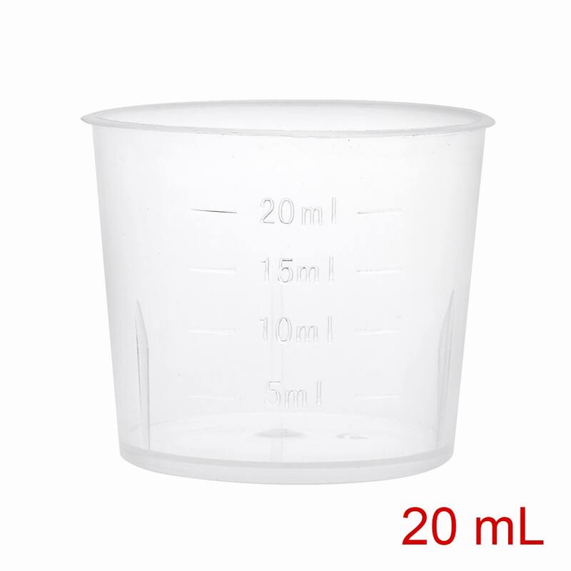 Transparent Measuring Cup Lab PP Plastic Graduated Beaker 20ml - 50 pcs/20ml