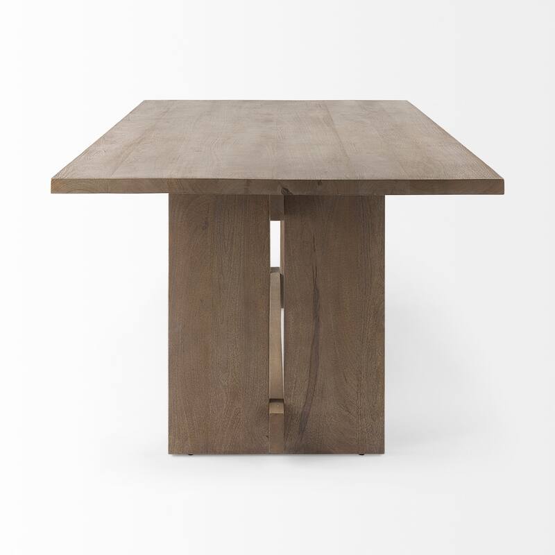 Aida Grey-Brown Solid Wood Dining Table