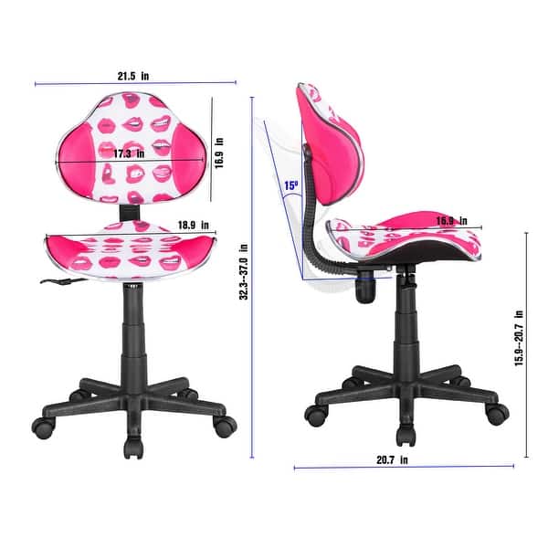 dimension image slide 3 of 19, JJS Ergonomic Mesh Office Chair Adjustable Lumbar Support Computer Desk Chair