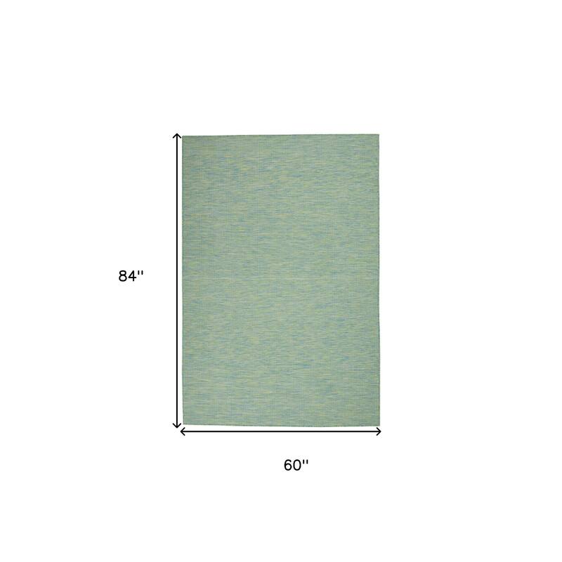 HomeRoots Contemporary Rectangle Outdoor Rug - 5' X 7'