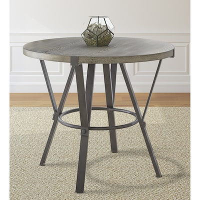 Steve Silver Perry Grey Round 42-inch Counter Dining Table - Grey Brown