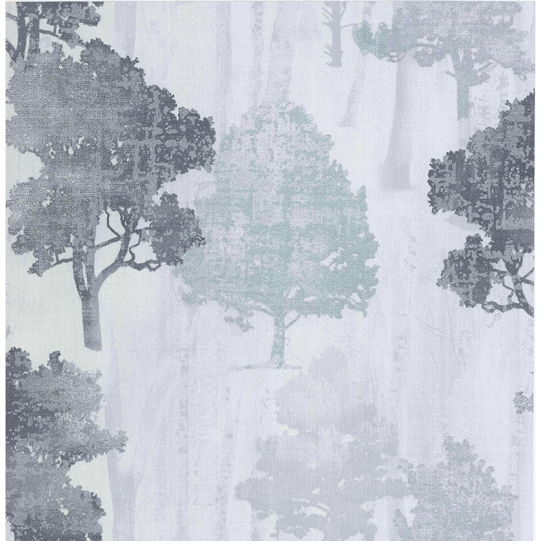 Brewster Opuntia Silver Tree Silhouettes Wallpaper - 20.5in x 396in x 0.025in