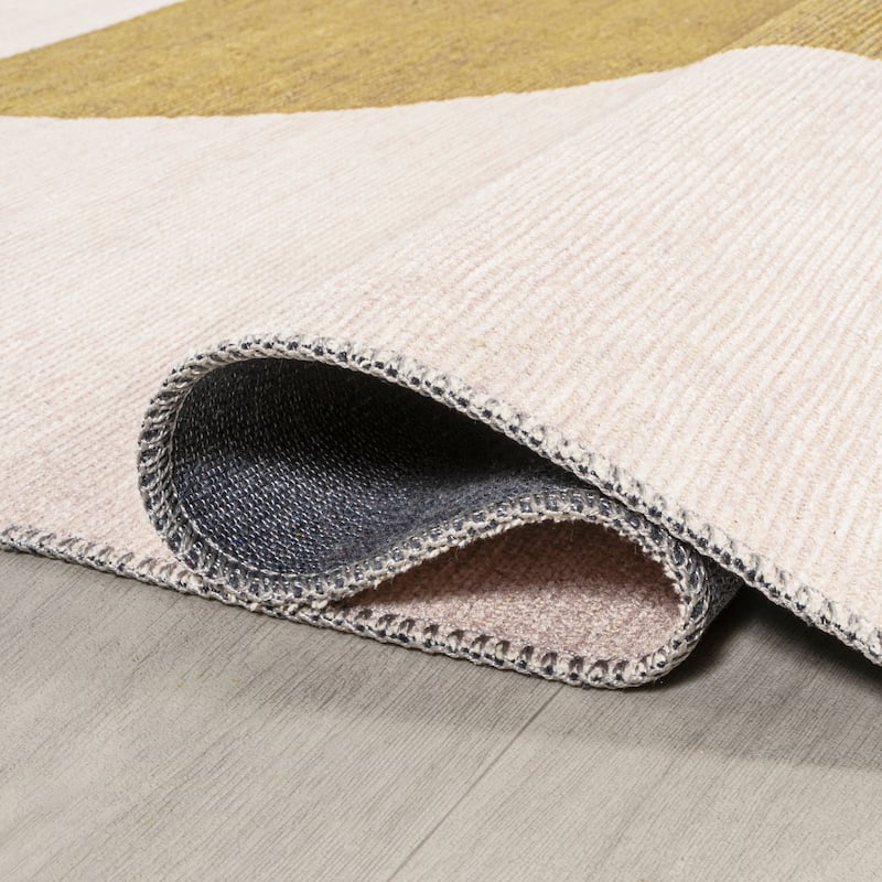 JONATHAN Y Cirkel Bohemian Textured Weave Floral Machine Washable Area Rug