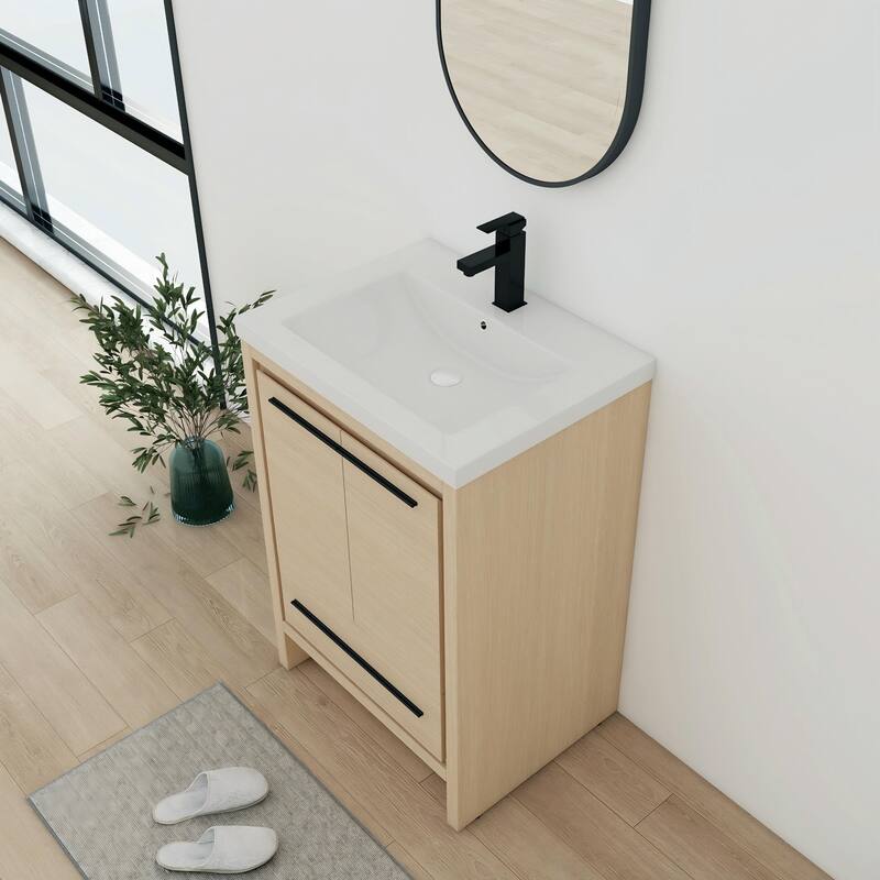 Bathroom Vanity With Sink In 24/30/36/48 Inch, Freestanding Bathroom Vanity With Soft Close Door and Drawer