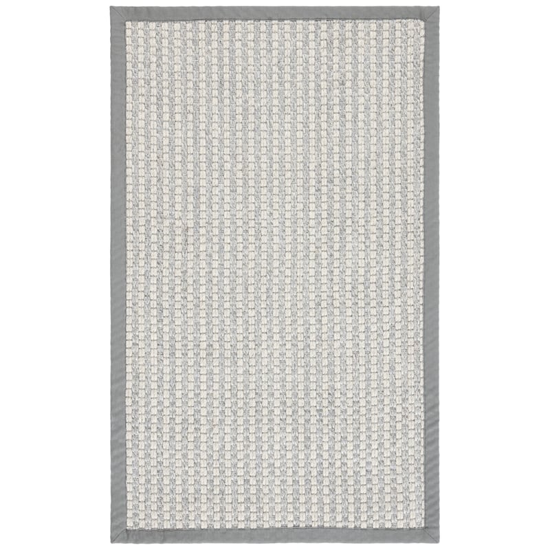 SAFAVIEH Handmade Palm Beach Beatrijs Modern Sisal Rug - 3' x 5' - Silver/Ivory