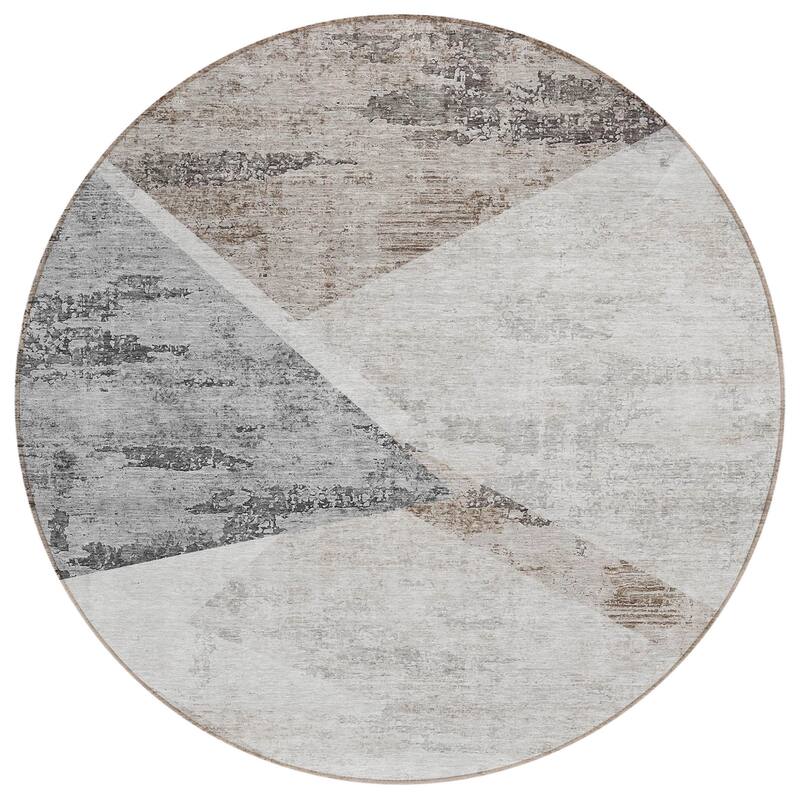 HomeRoots Abstract Transitional Rectangle Outdoor Rug