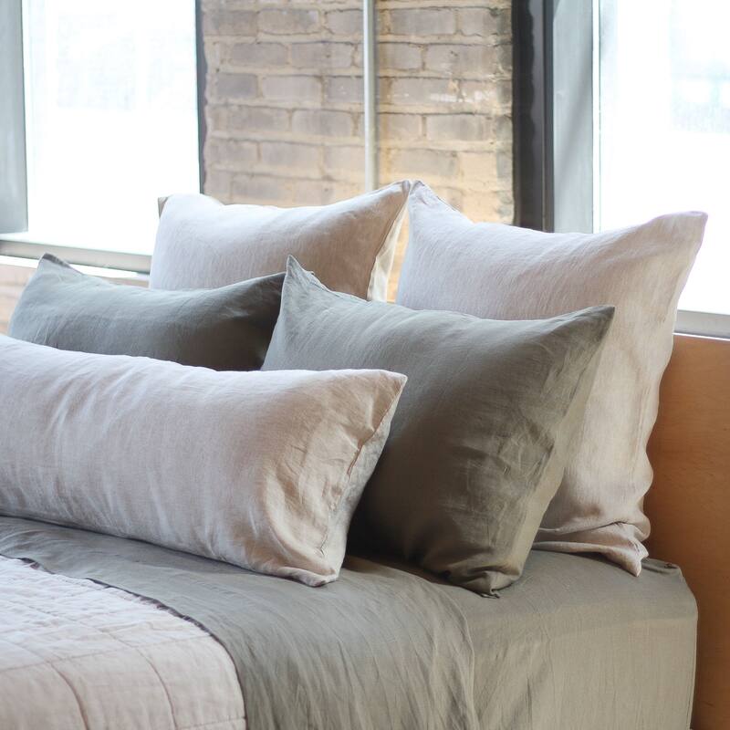100% French Linen Pillowcase Set by BOKSER HOME