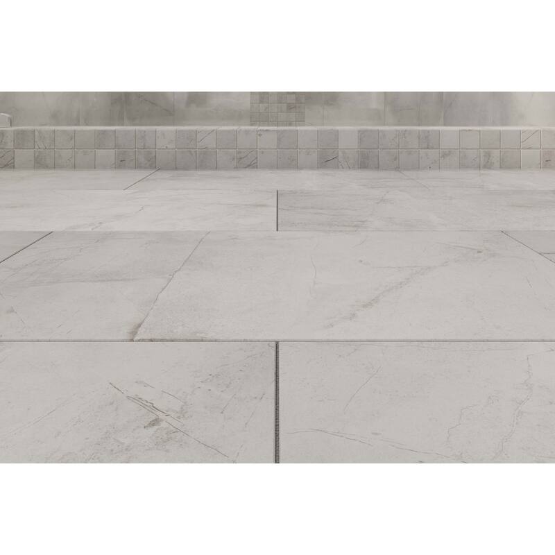 Cruz Bay Studio MKT61166 Pierre - 12" x 24" Square Floor and Wall Tile - Light Grey Matte