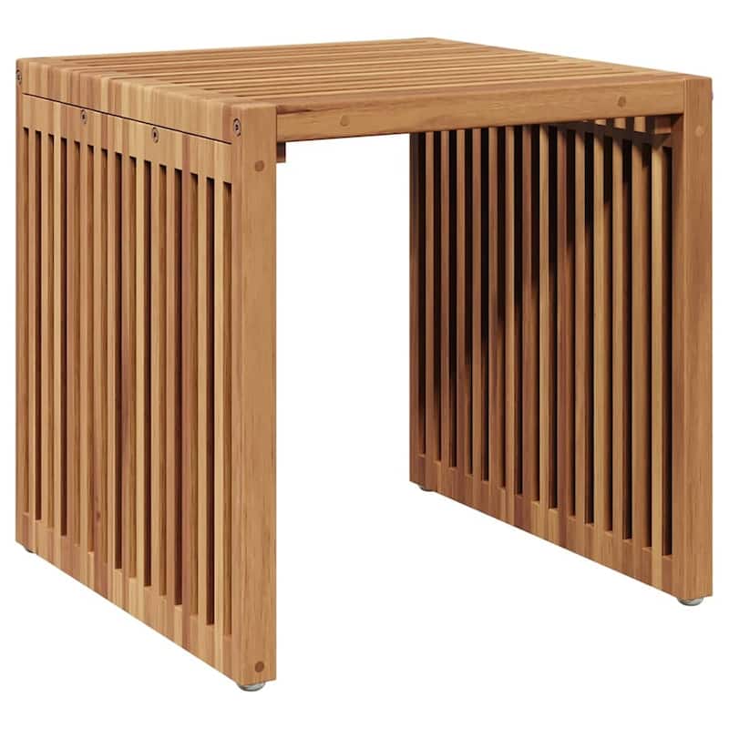 vidaXL Garden Side Table Brown Solid teak wood
