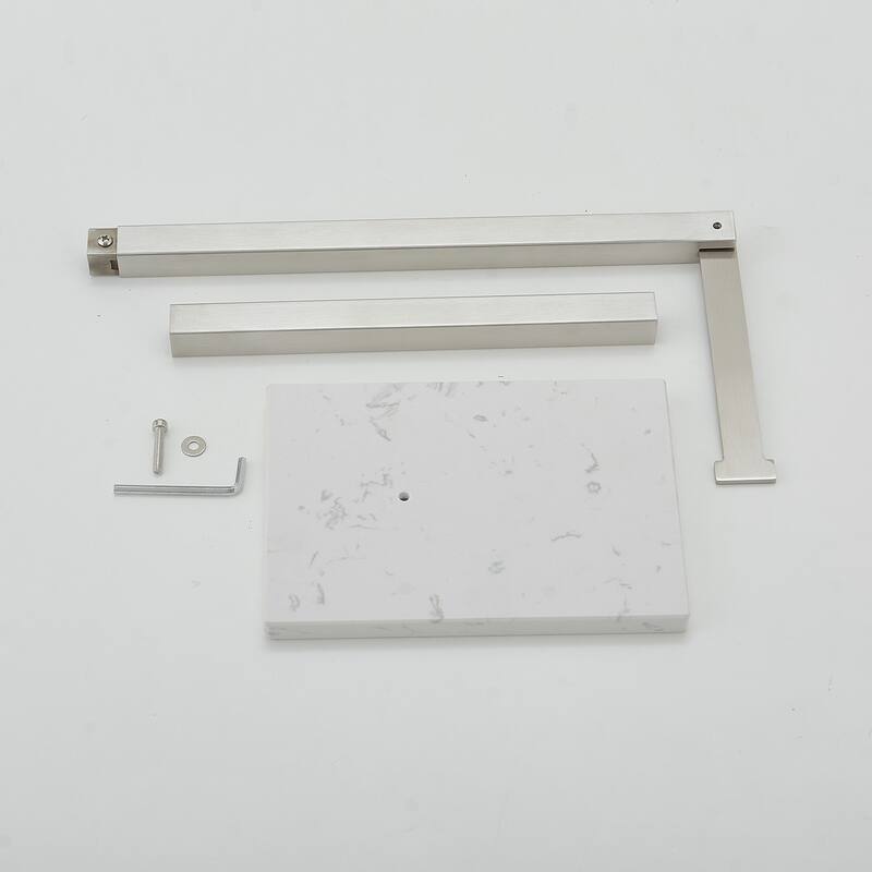 Freestanding Toilet Paper Holder with Natural Marble Base