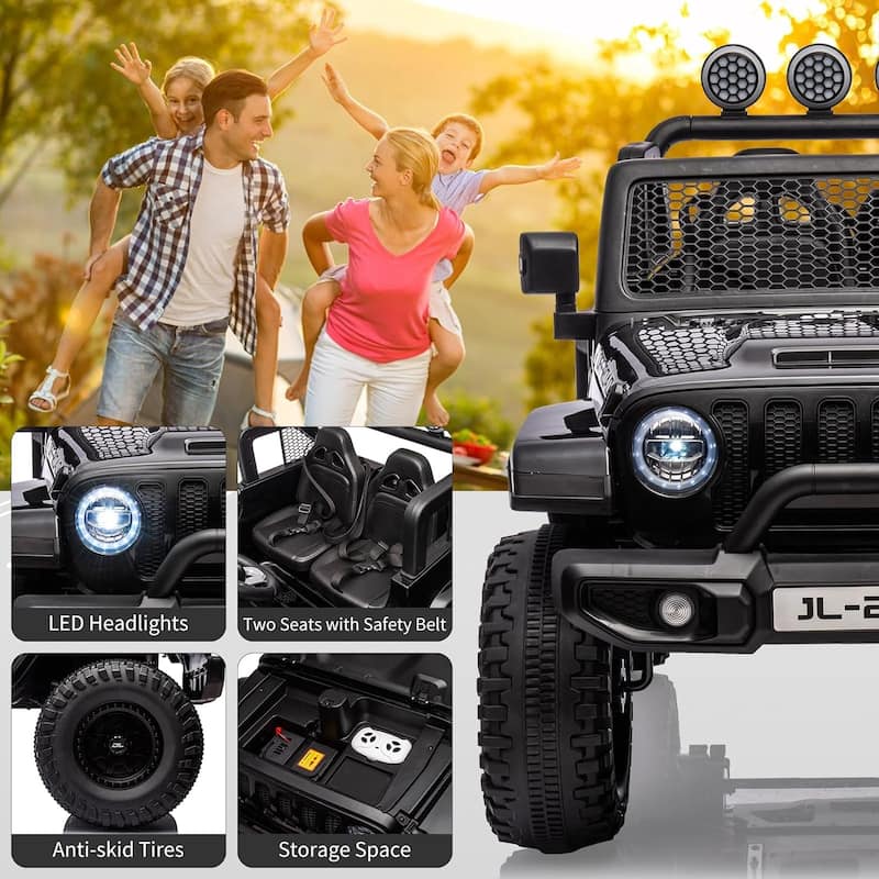 24V 7AH Kids Ride on Truck Car 2 Seater Electric Vehicles for Toddles