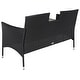 preview thumbnail 12 of 18, SAFAVIEH Outdoor Viora Wicker Loveseat. - 52" W x 25" D x 33" H