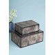 preview thumbnail 1 of 4, GAURI KOHLI Bermuda Decorative Boxes, Set of 2 Brown
