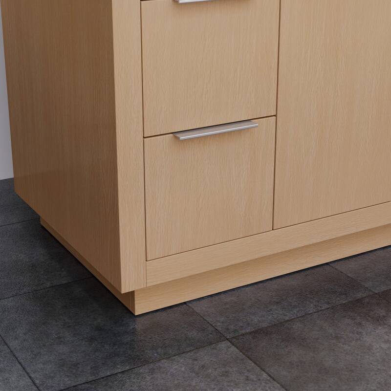 Maroni 42-Inch Light Straw Single Vanity, No Countertop, No Sink