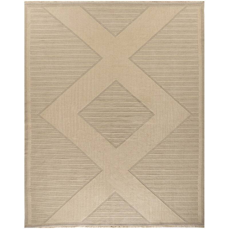 HomeRootsGeometric Modern Rectangle Area Rug - 118' X '94' X '0.25