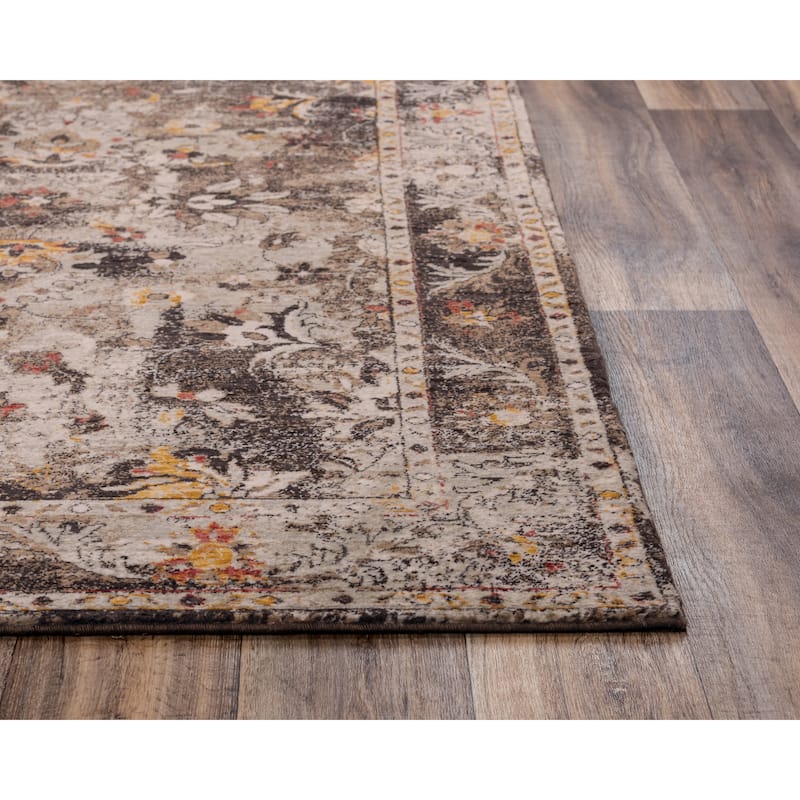 Alora Decor Infinity Brown, Orange, and Rust Wool Rug