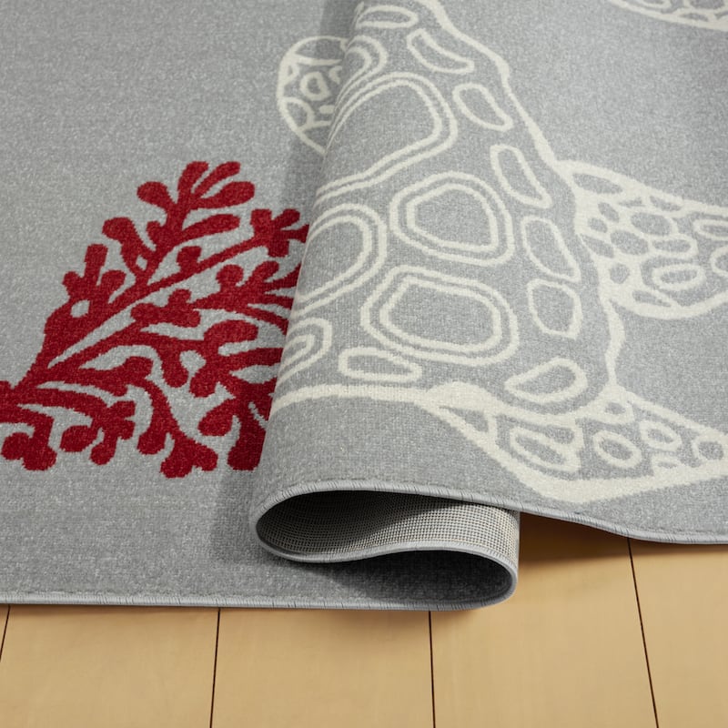 Home Dynamix Marine Sea Turtle Coastal Animal Indoor/Outdoor Area Rug