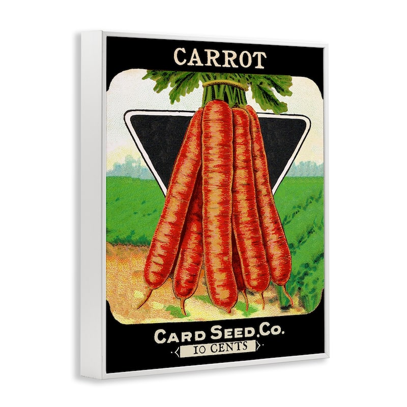 Stupell Vintage Gardening Carrots Framed Giclee Art Design By Lil' Rue