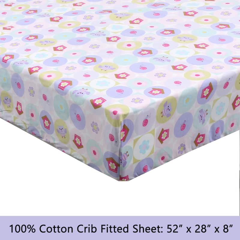 3-Piece Cotton Toddler Sheet Set for Kids Boys & Girls (Animals, Fish, Sports, Floral)