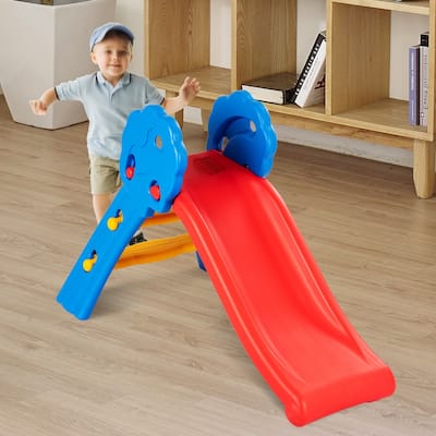 Folding Up-down Slide Plastic Climber Playful Toy For Kids